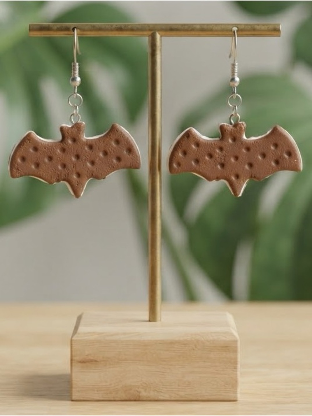 Bat Ice Cream Sandwich Dangles β Halloween β Handmade Earrings